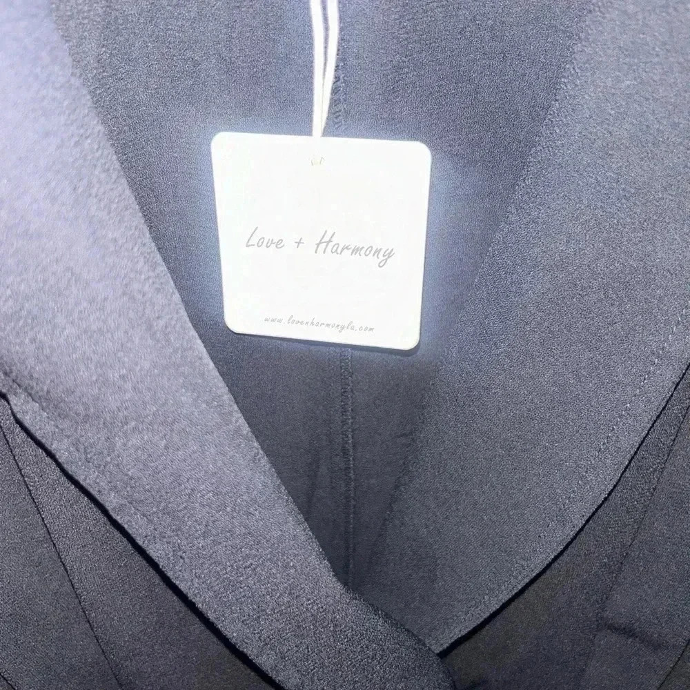 NWT‎ ASOS Love & Harmony Solid Woven Long Sleeve Black Jumpsuit in Size S - Picture 4 of 9